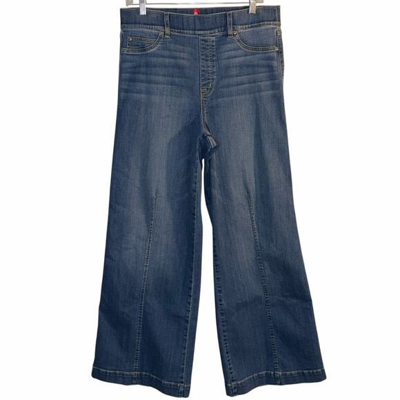 Spanx Wide Leg Jeans Women’s XL Vintage Indigo | High Rise Pull-On Denim - Picture 9 of 9